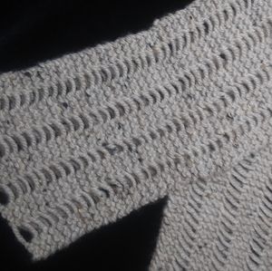 Soft and Airy Short Neck Scarf, Tan-Colored (Hand Knit)